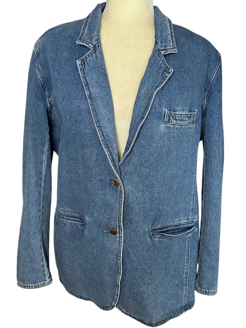 Vintage 80s Crossroads Denim BlazerJack Western Canadian Tuxedo Medium